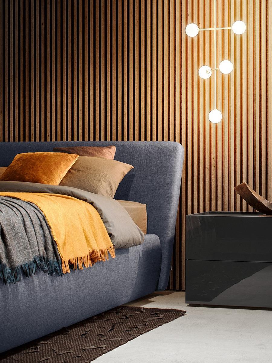 Upholstered fabric double bed | Rialto by Pianca