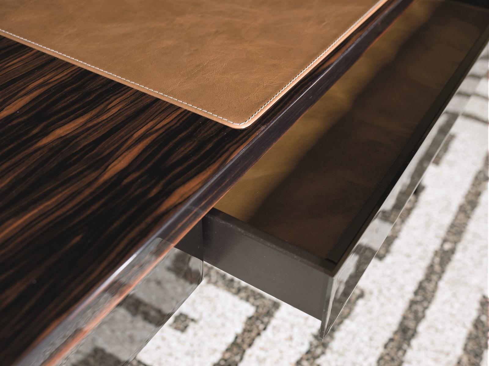 Veneer secretary desk with drawers | William by Longhi