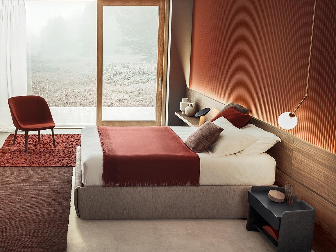 Upholstered fabric double bed | Rialto by Pianca