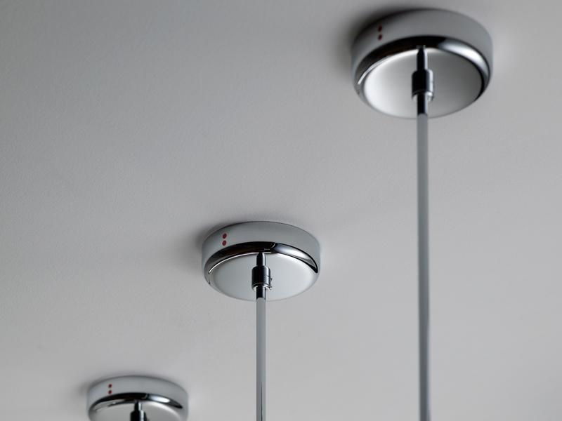 Chrome plated pendant lamp | Beluga White by Fabbian