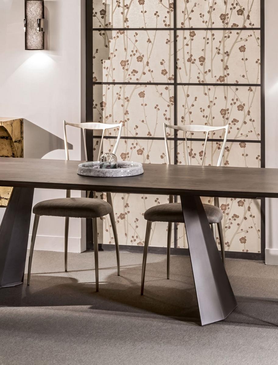 Iron chair with integrated cushion | Vilma by Cantori