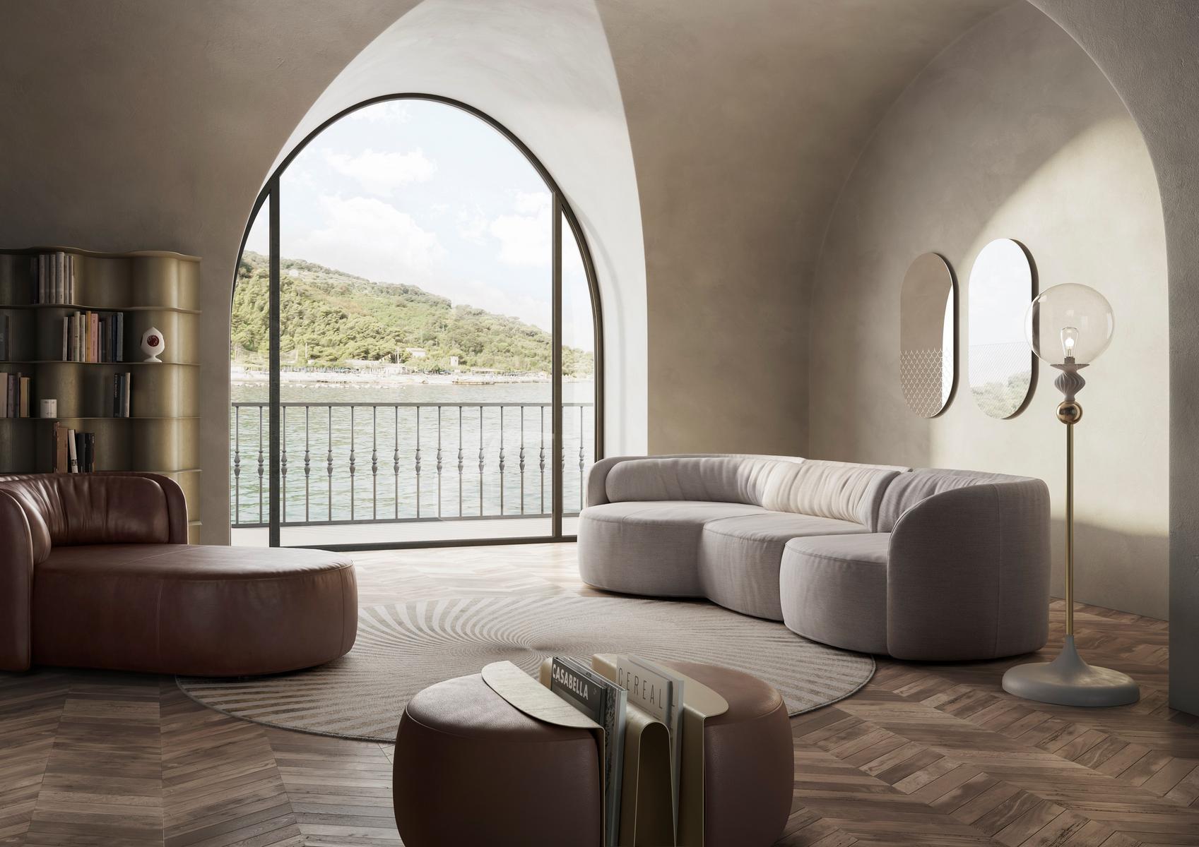 Leather day bed | Deep by Natuzzi Italia