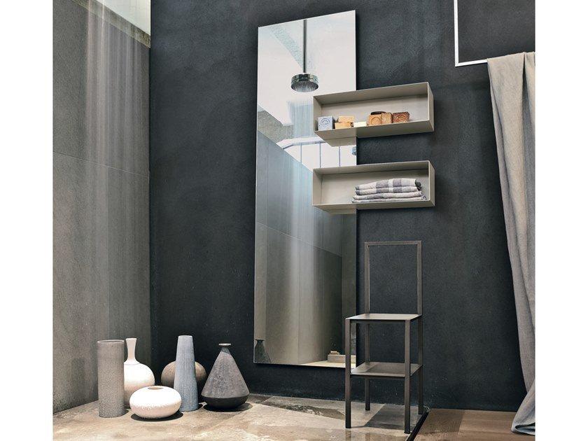 Rectangular wall-mounted mirror with shelf | Inside by Tomasella