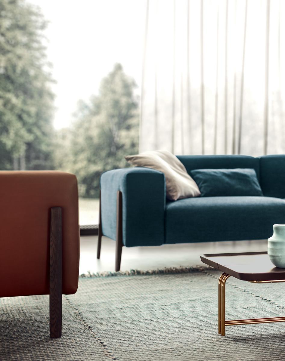Sectional fabric sofa | All-in by Pianca