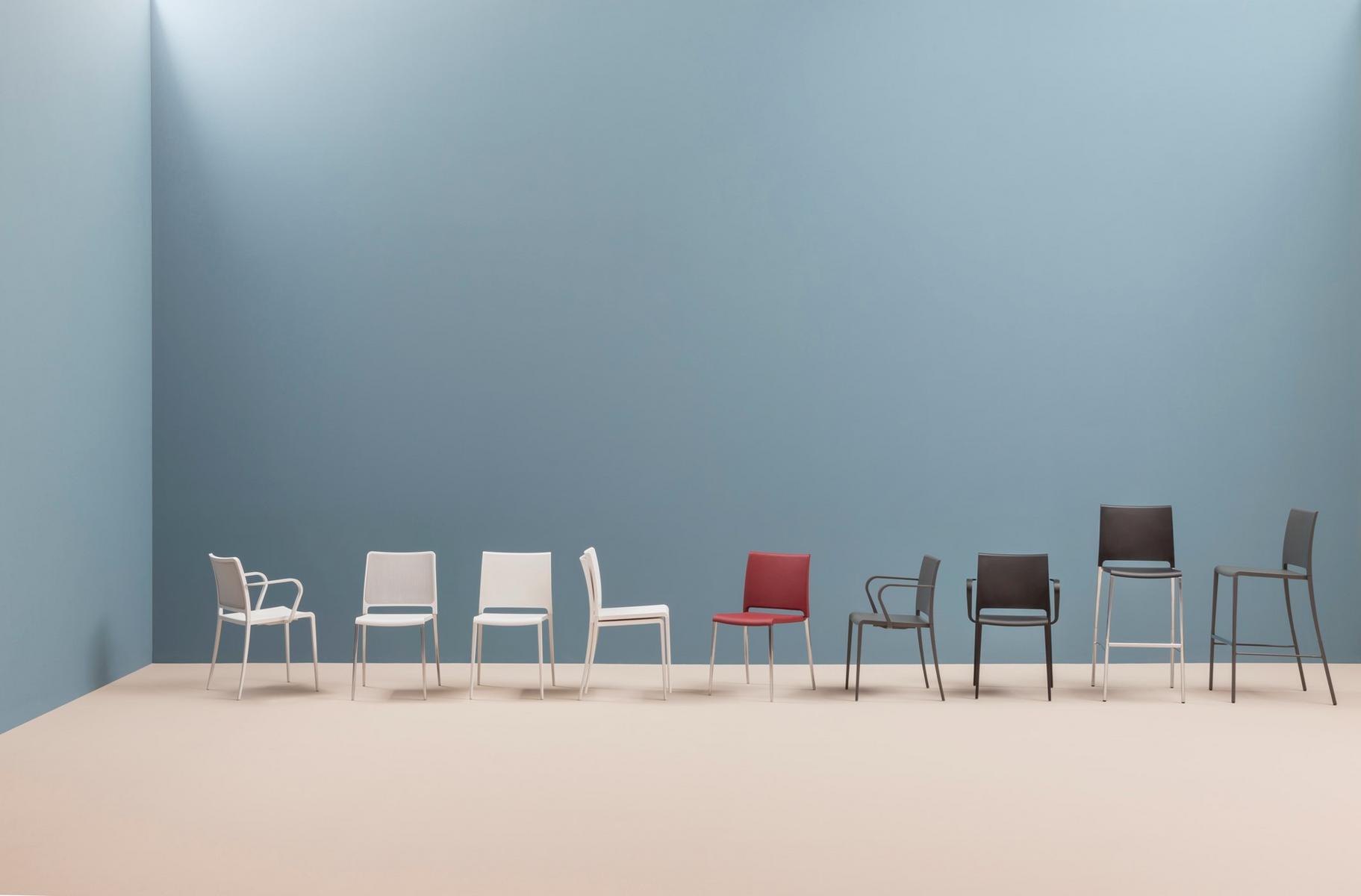 Imitation leather chair | Mya 711 by Pedrali