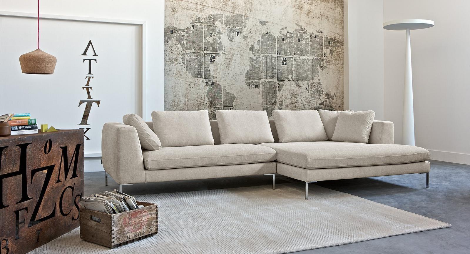 Sectional fabric sofa | Collins by Alberta Salotti
