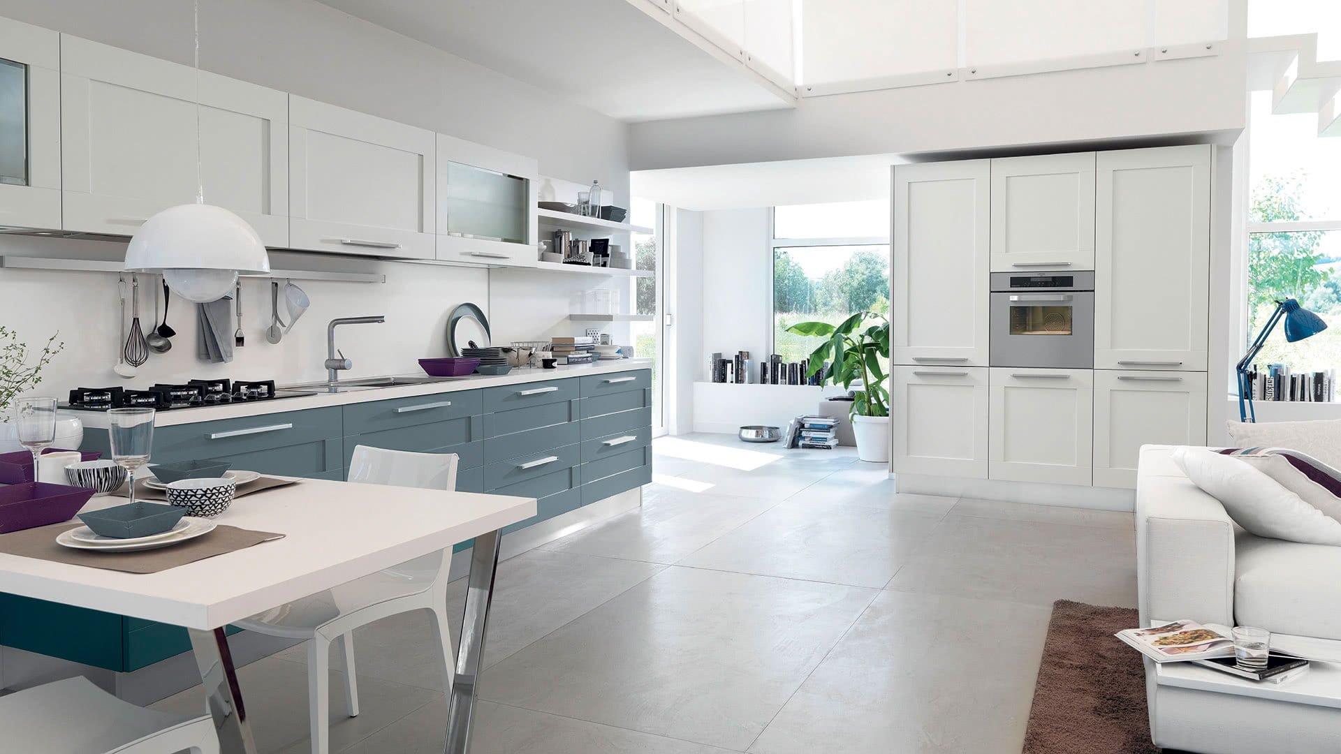 Wood kitchen with integrated handles Lube Cucine Gallery