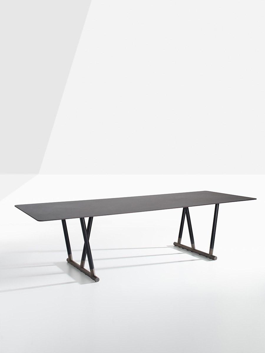 Rectangular porcelain stoneware table | Pipe by Potocco