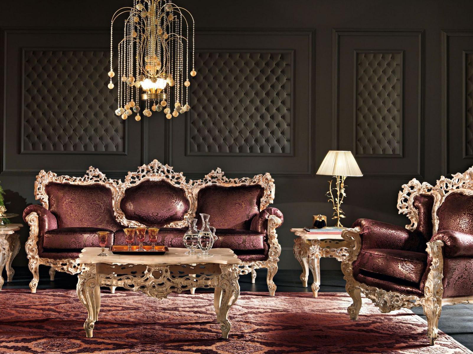 Low square solid wood coffee table | 11620 by Modenese Gastone