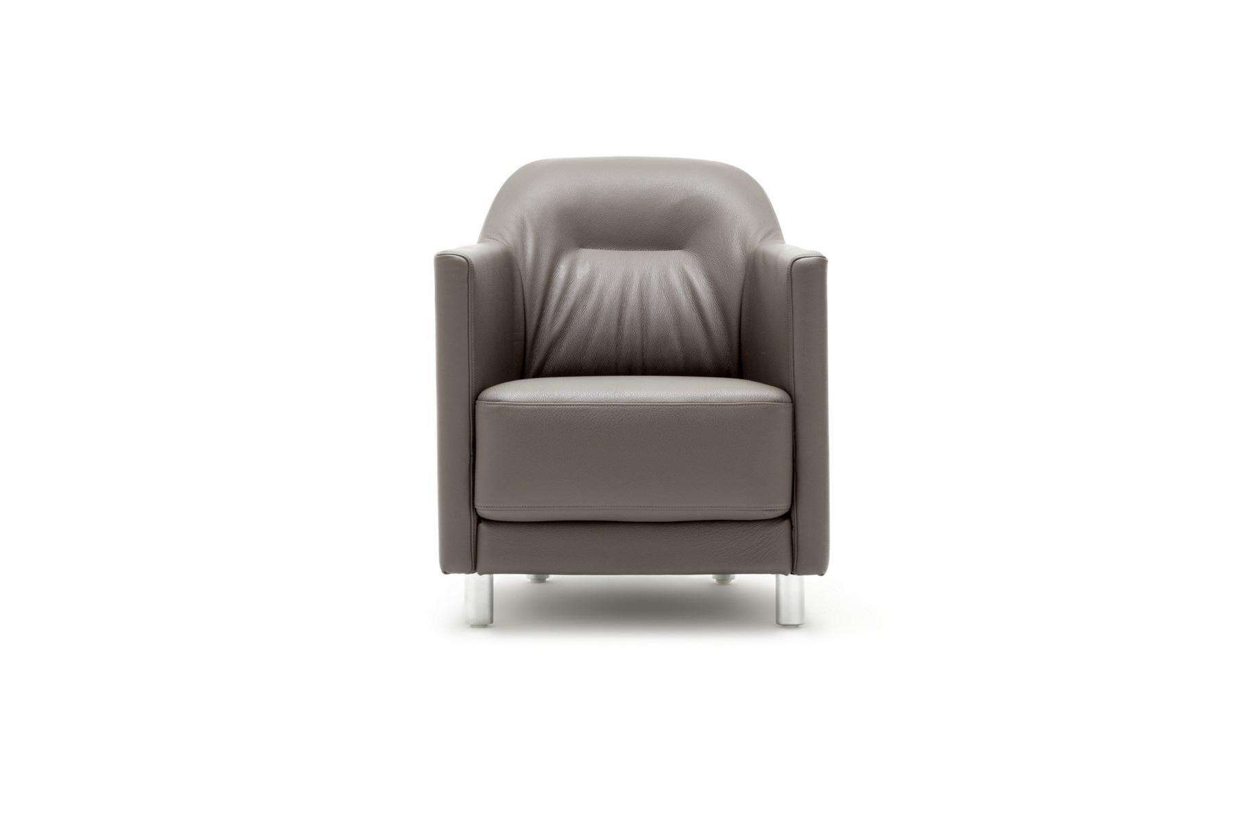 Leather armchair with armrests | 005 Onda by Rolf Benz