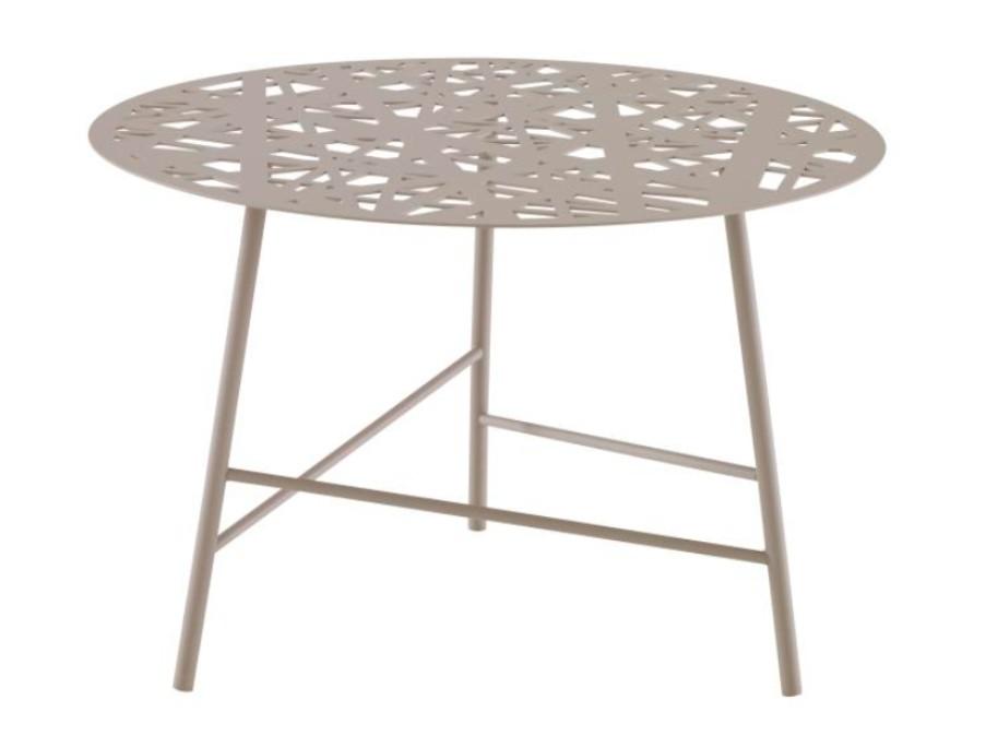 Round steel garden side table | Ezou by Ligne Roset