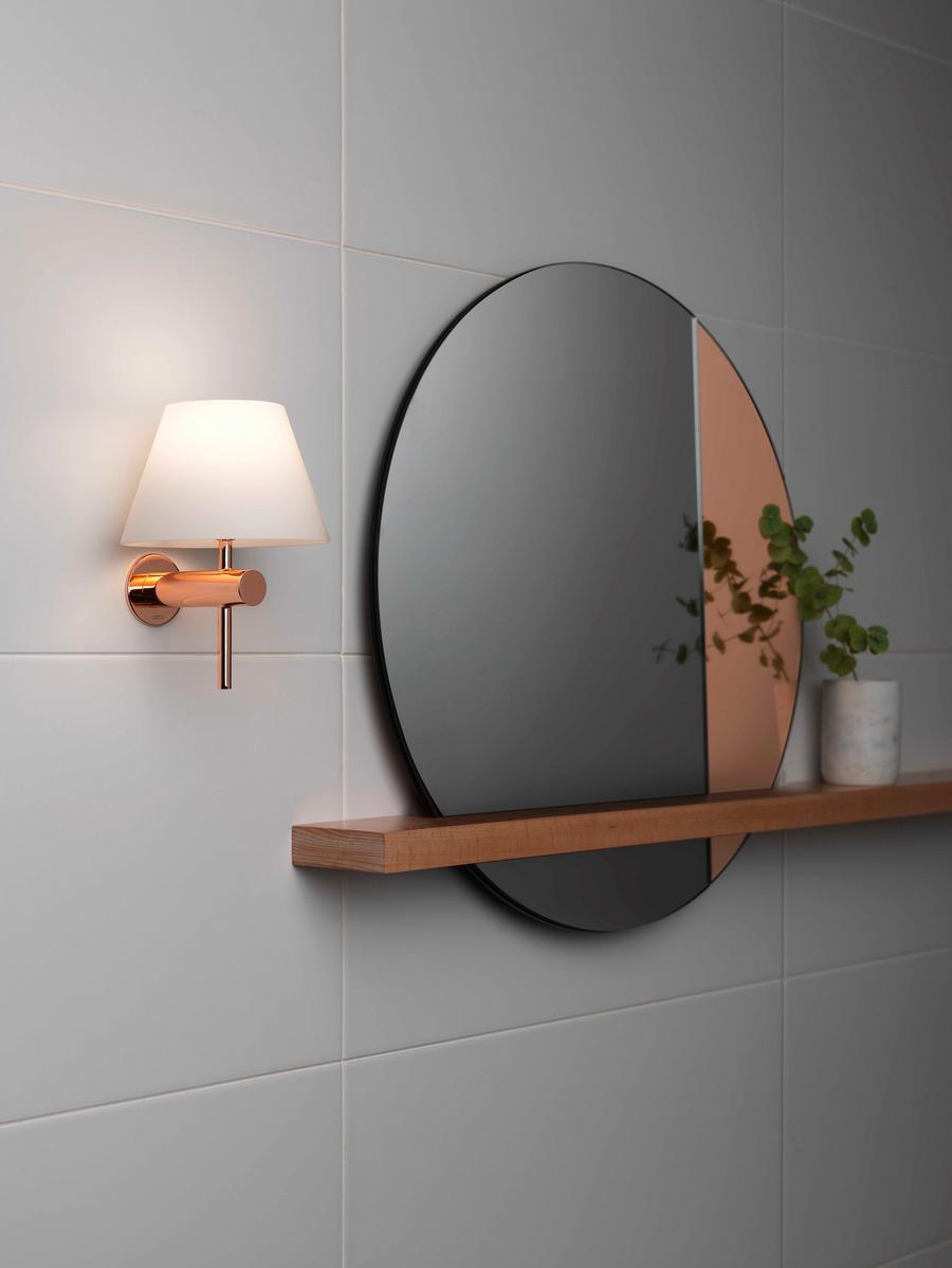 Glass and steel wall light with dimmer | Roma by Astro lighting