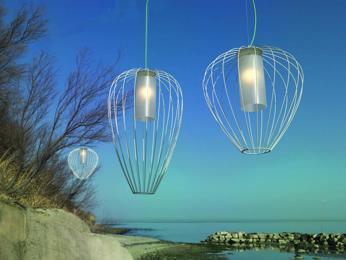 Metal outdoor pendant lamp | Cell by Karman