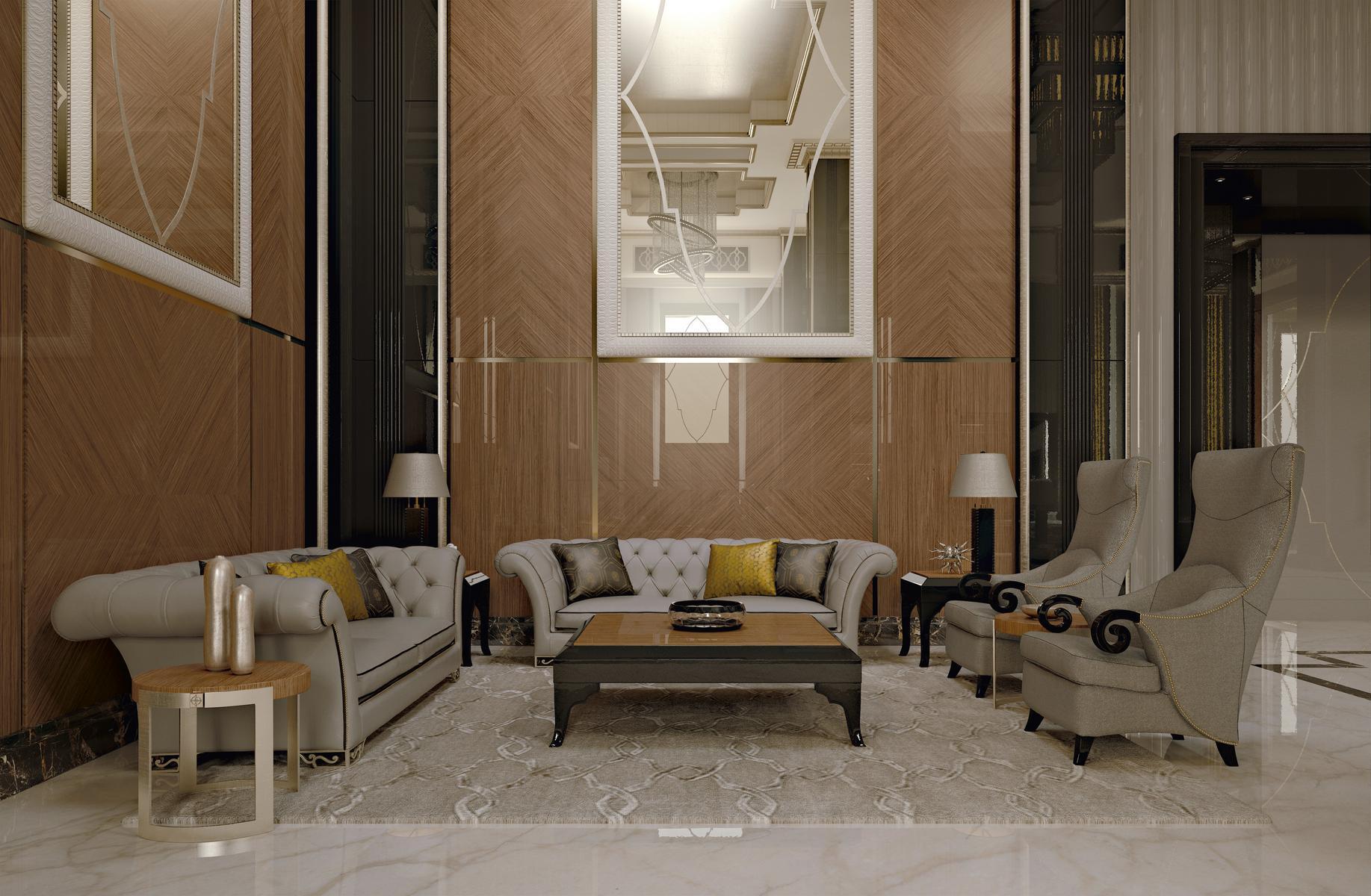 Tufted 4 seater leather sofa | Babylon by Bruno Zampa