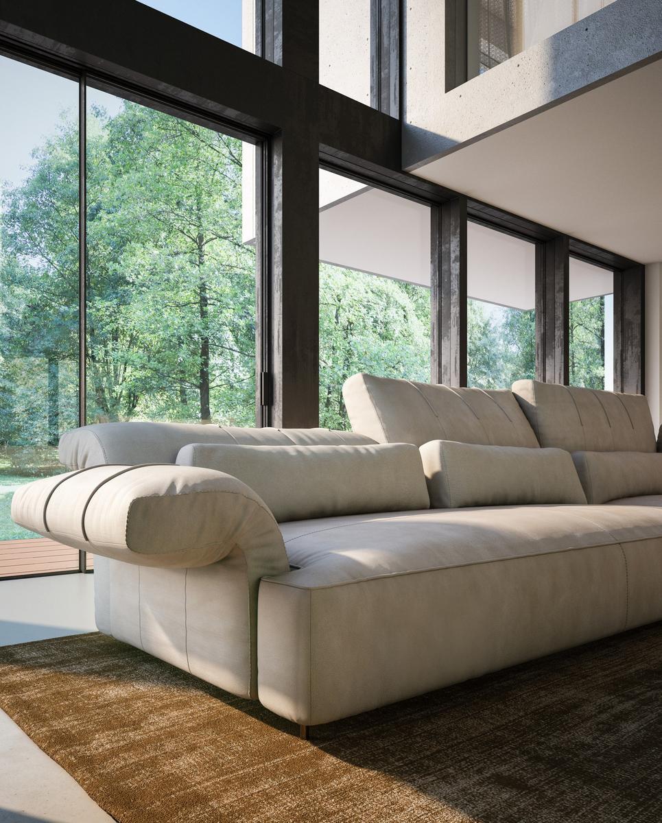 Sectional leather sofa | Brera by Nicoline