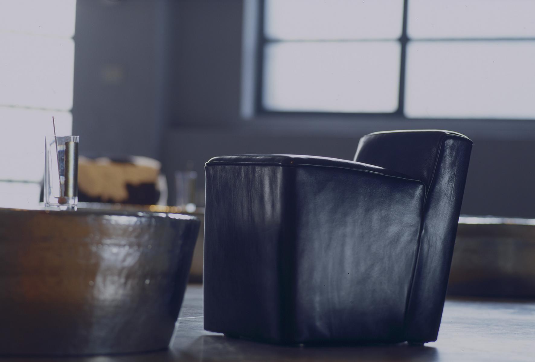Leather easy chair | Graz Baby by Baxter