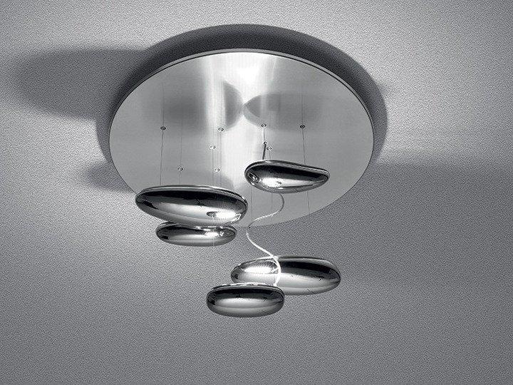 Indirect light stainless steel ceiling lamp | Mercury Mini by Artemide