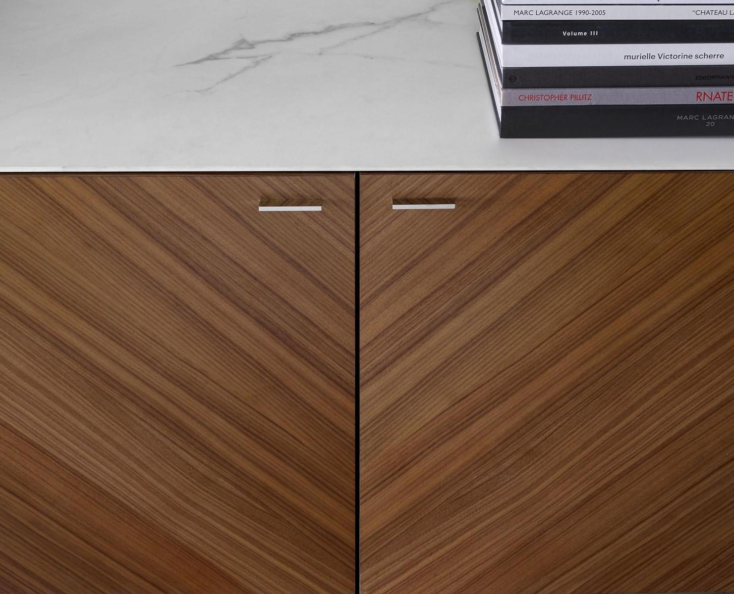 Wood veneer sideboard with doors | Coplan 2 by Ligne Roset