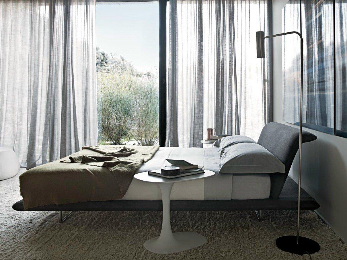 Fabric double bed with upholstered headboard | Siena by B&B Italia