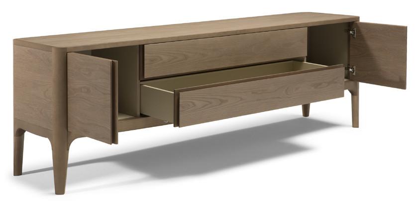 Contemporary style wooden sideboard with doors with drawers | Fortuna by Natuzzi Italia
