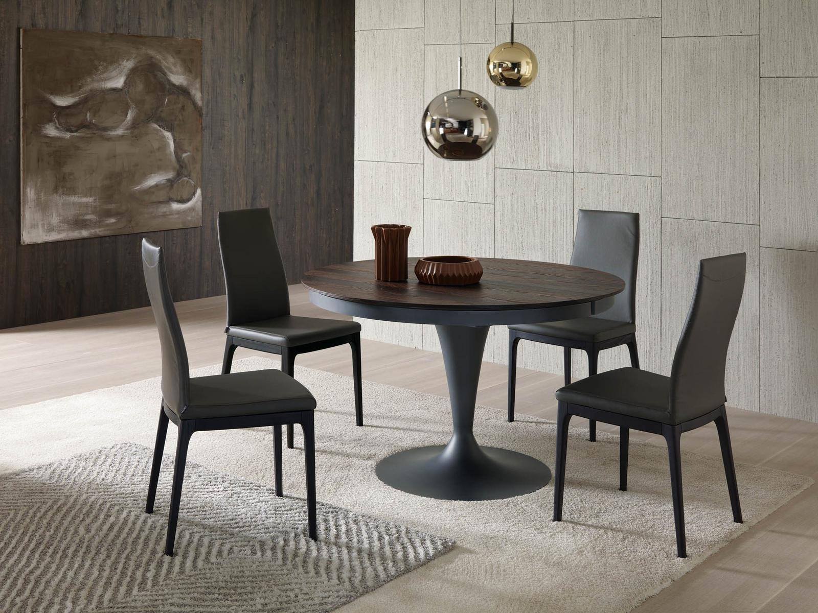 Round wooden table | Eclipse Legno by Ozzio Italia