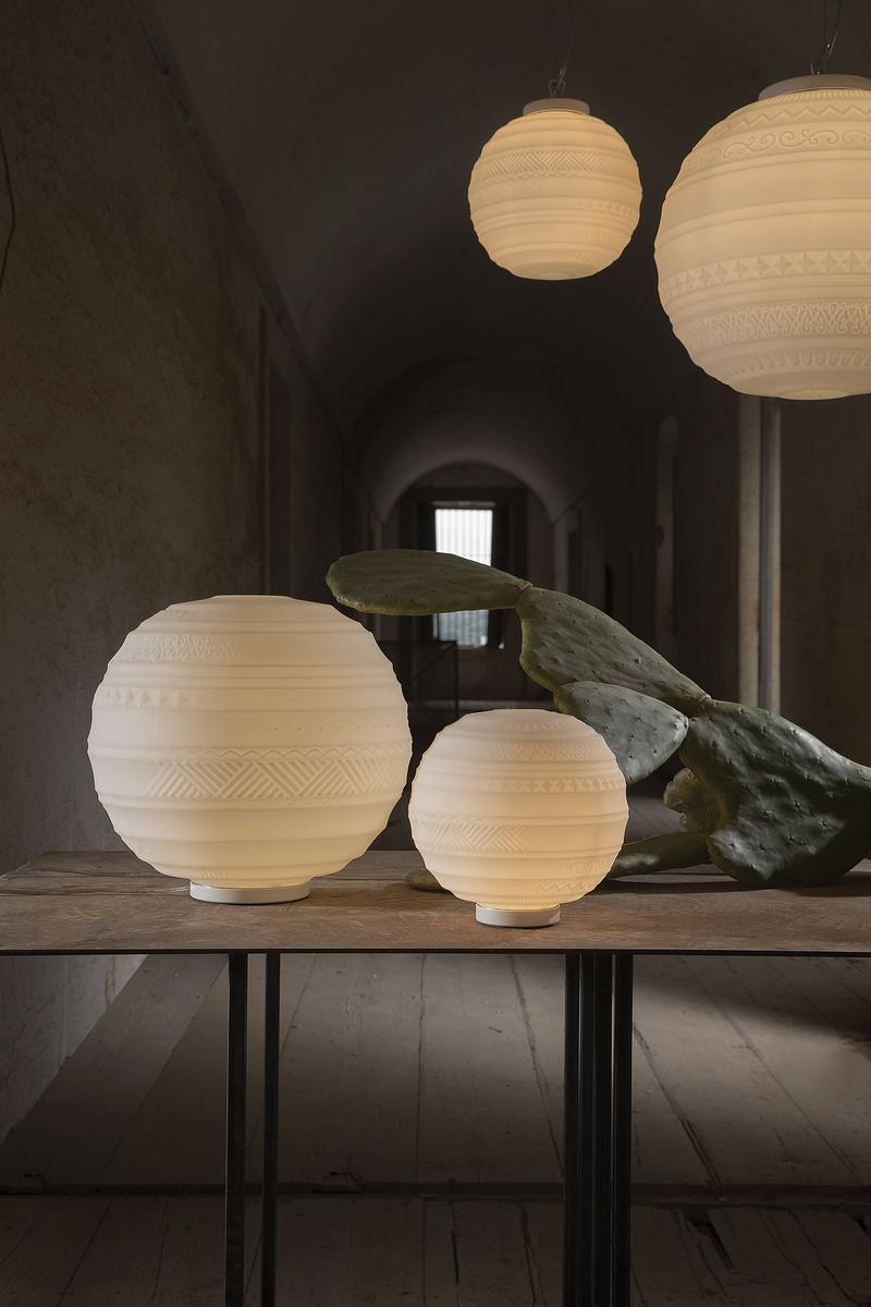 Satin glass pendant lamp | Braille by Karman