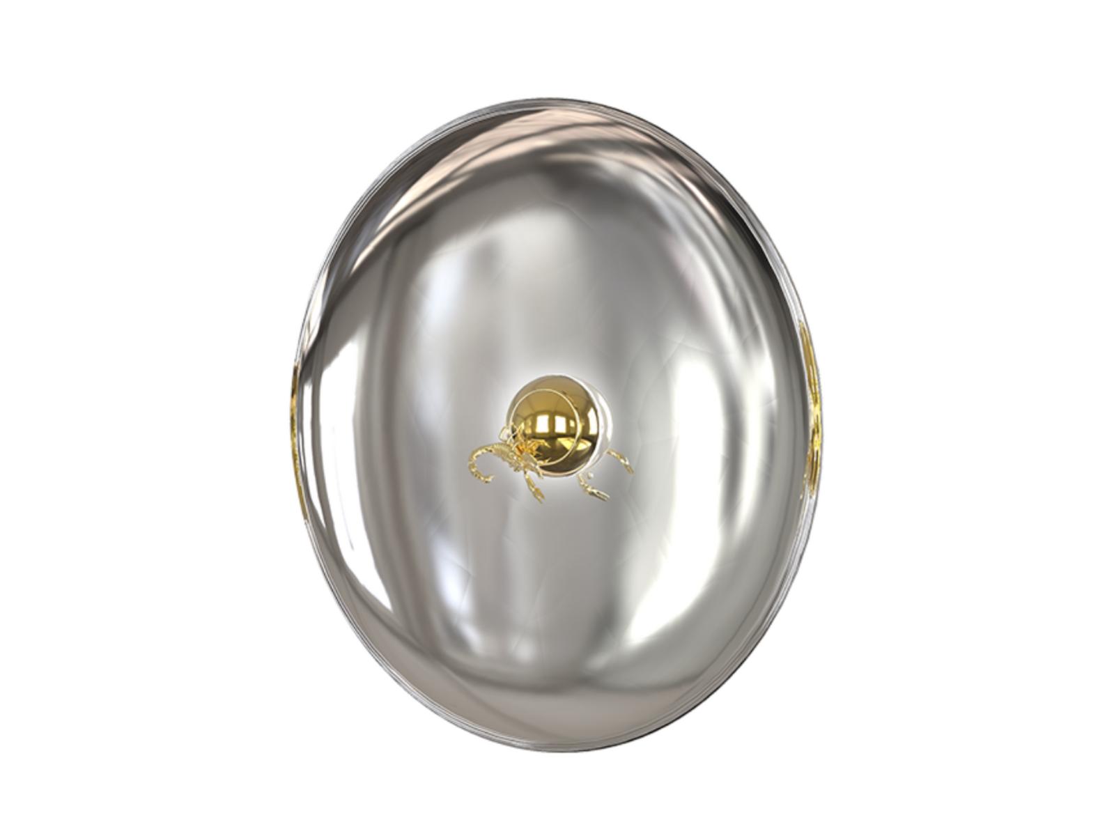 Wall-mounted stainless steel mirror with integrated lighting | Metamorphosis by Boca Do Lobo