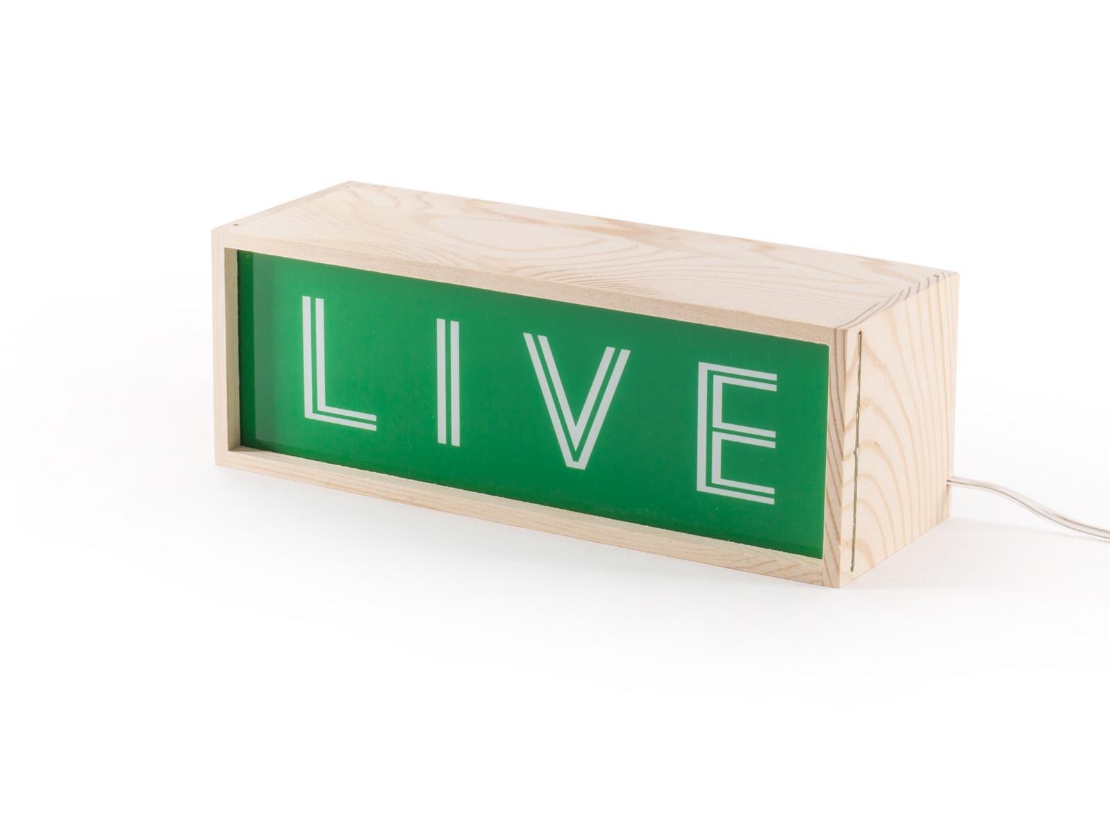 LED wooden table lamp | Live by Seletti
