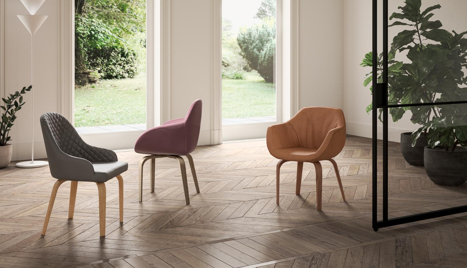 Swivel upholstered chair | Gavia by Ozzio Italia
