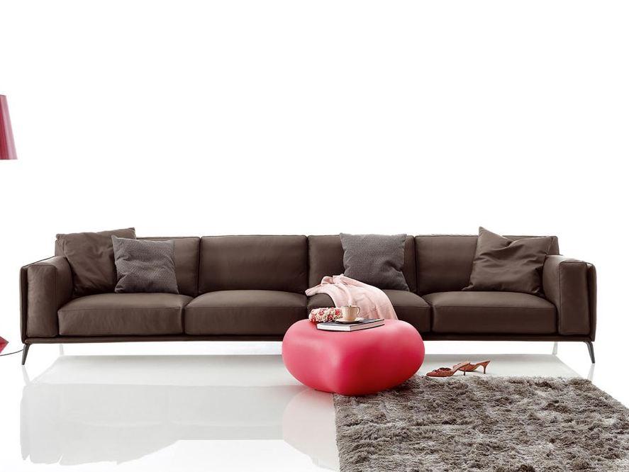 Sectional Eco-leather sofa | Kris Leather Low by Ditre Italia