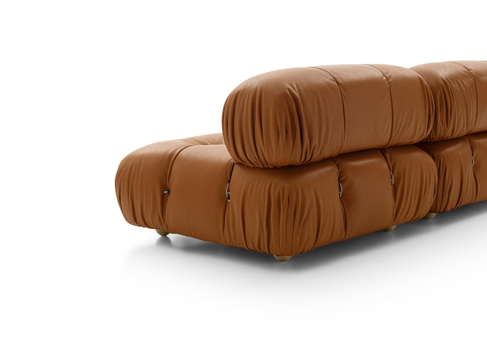 Tufted sectional modular leather sofa | Camaleonda by B&B Italia