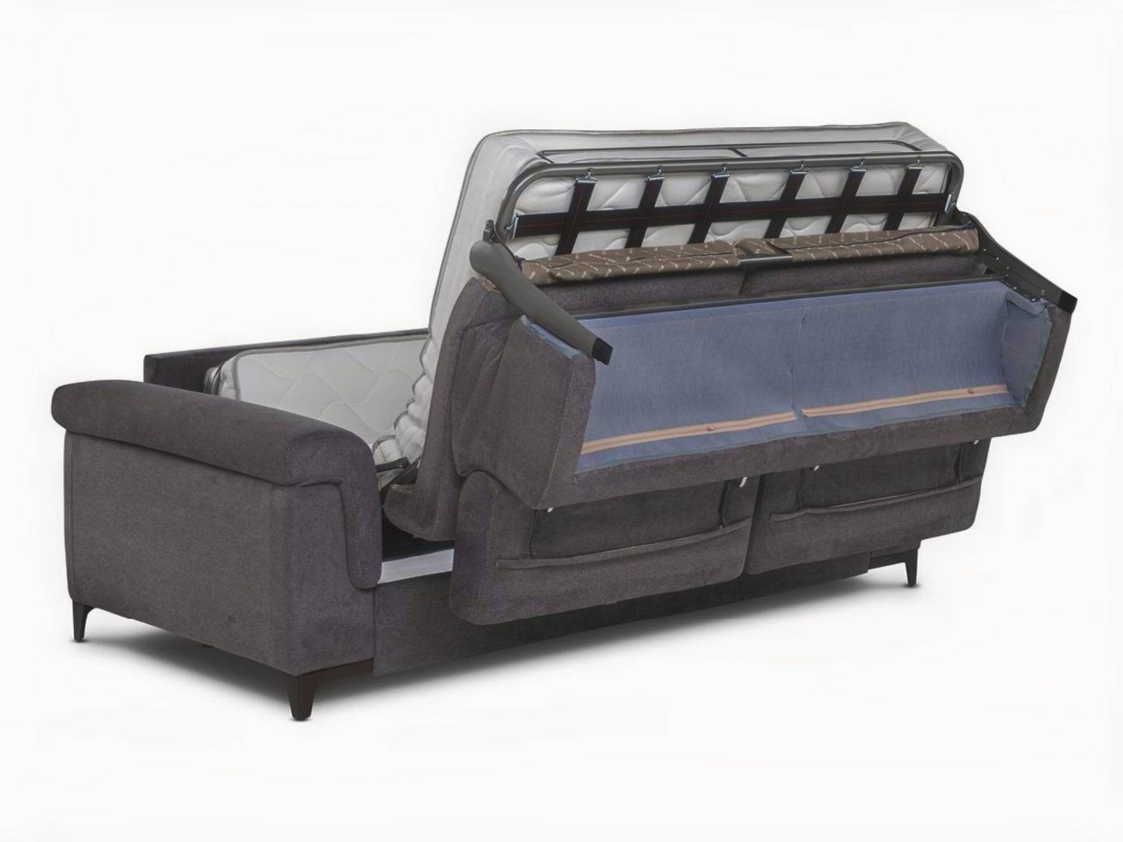 The ‘Luna’ sofa features adjustable headrests for enhanced comfort, with optional seat heights to cater to different preferences, and comes with removable, interchangeable armrests for versatility. | Luna by Calia Italia