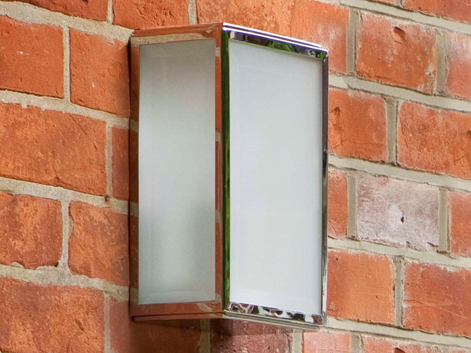 Glass and Stainless Steel outdoor wall lamp | Homefield Sensor by Astro lighting