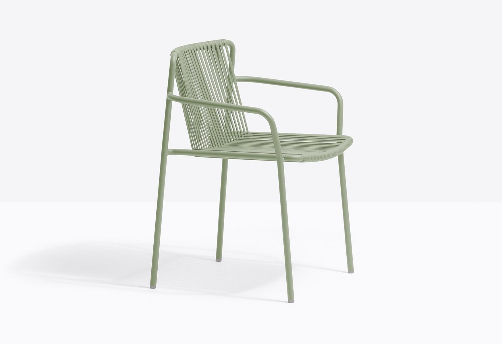 Powder coated steel garden chair | Tribeca 3665 by Pedrali