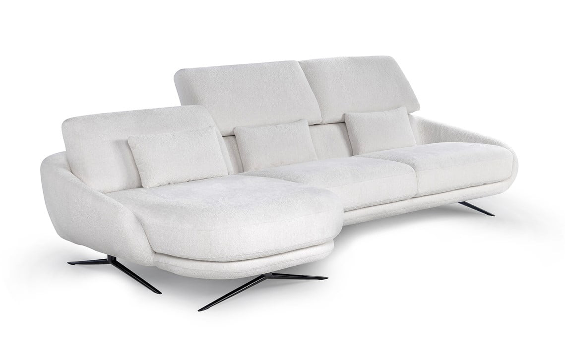 The 'Regal_e' is a versatile, modular sofa with adjustable backrests and electric leg-rests for high comfort, suitable for spacious interiors, and offers various upholstery and finish options. | Regal_e by Calia Italia