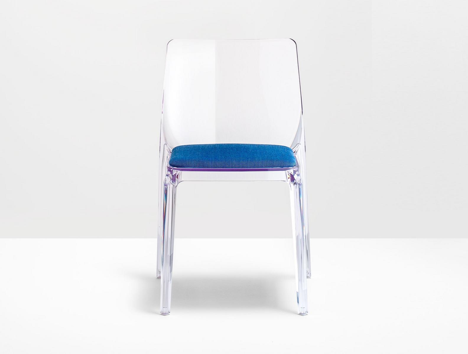 Stackable polycarbonate chair | Blitz 640 by Pedrali