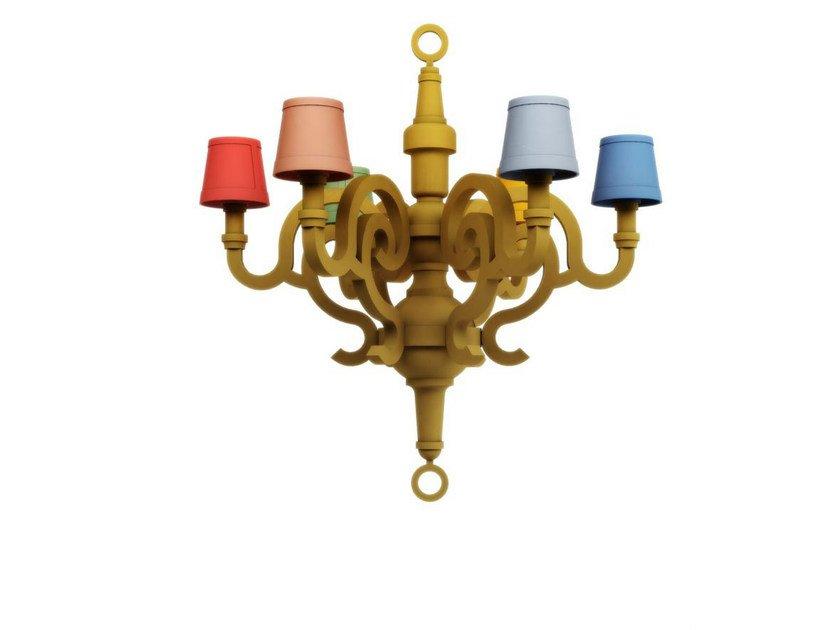 Cardboard chandelier | Paper Chandelier L Patchwork by Moooi