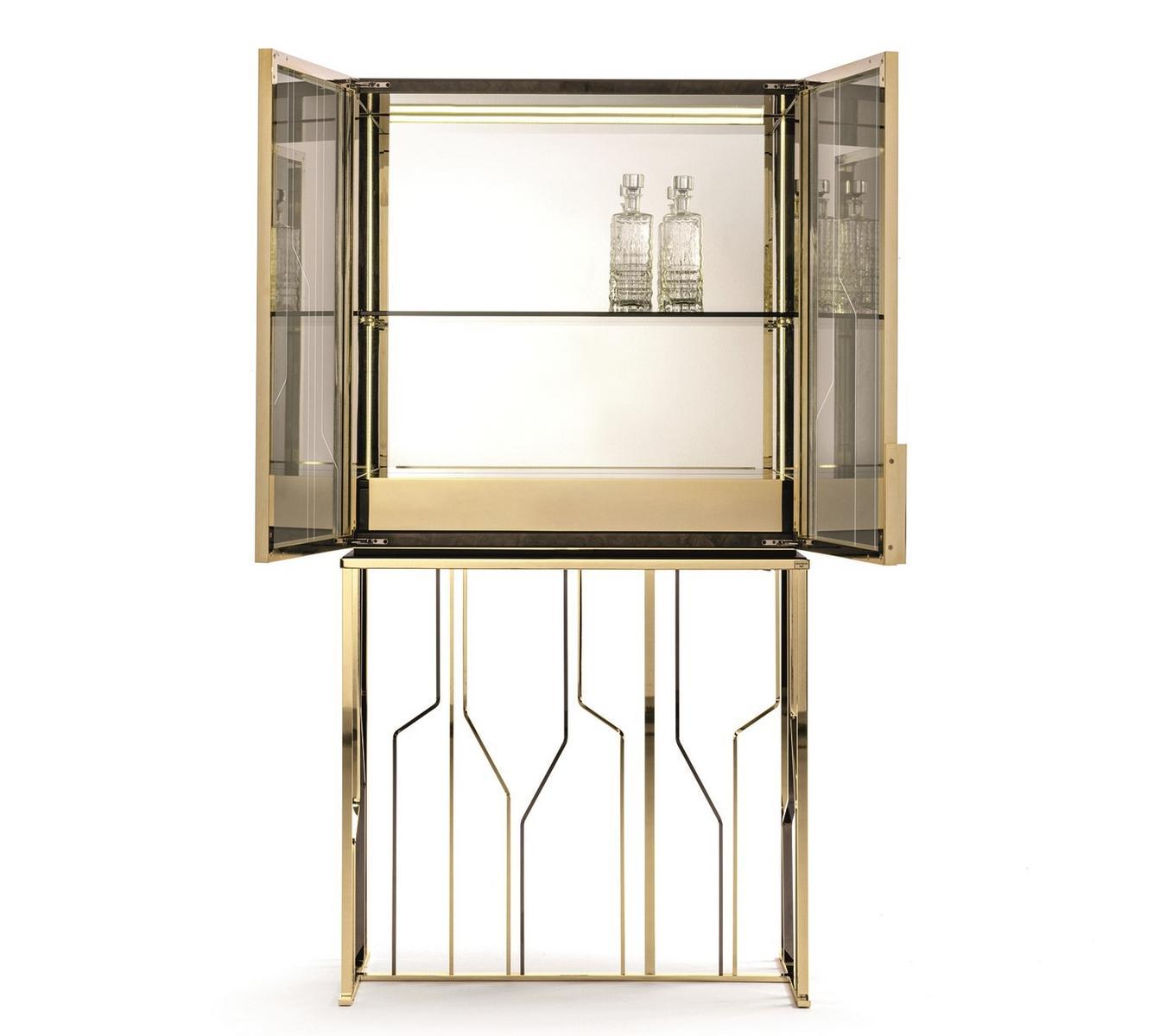 Leather bar cabinet | Ginza Bar by Longhi