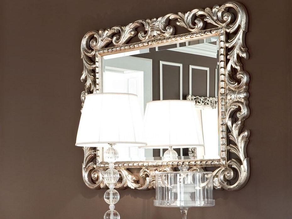 Rectangular wall-mounted framed mirror | 13675 by Modenese Gastone