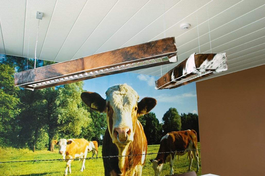 Direct-indirect light cowhide pendant lamp | D-cow by Dark