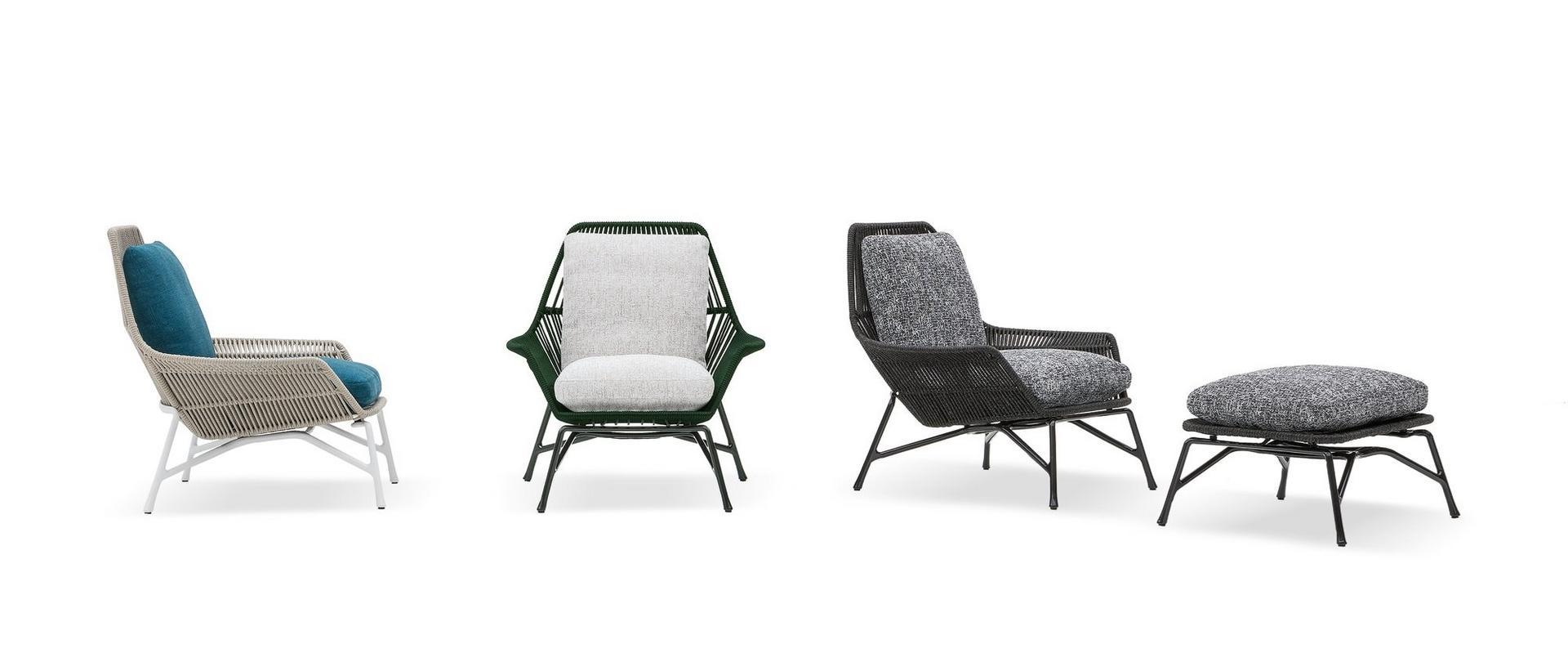 Outdoor armchair | Prince “cord” Outdoor by Minotti