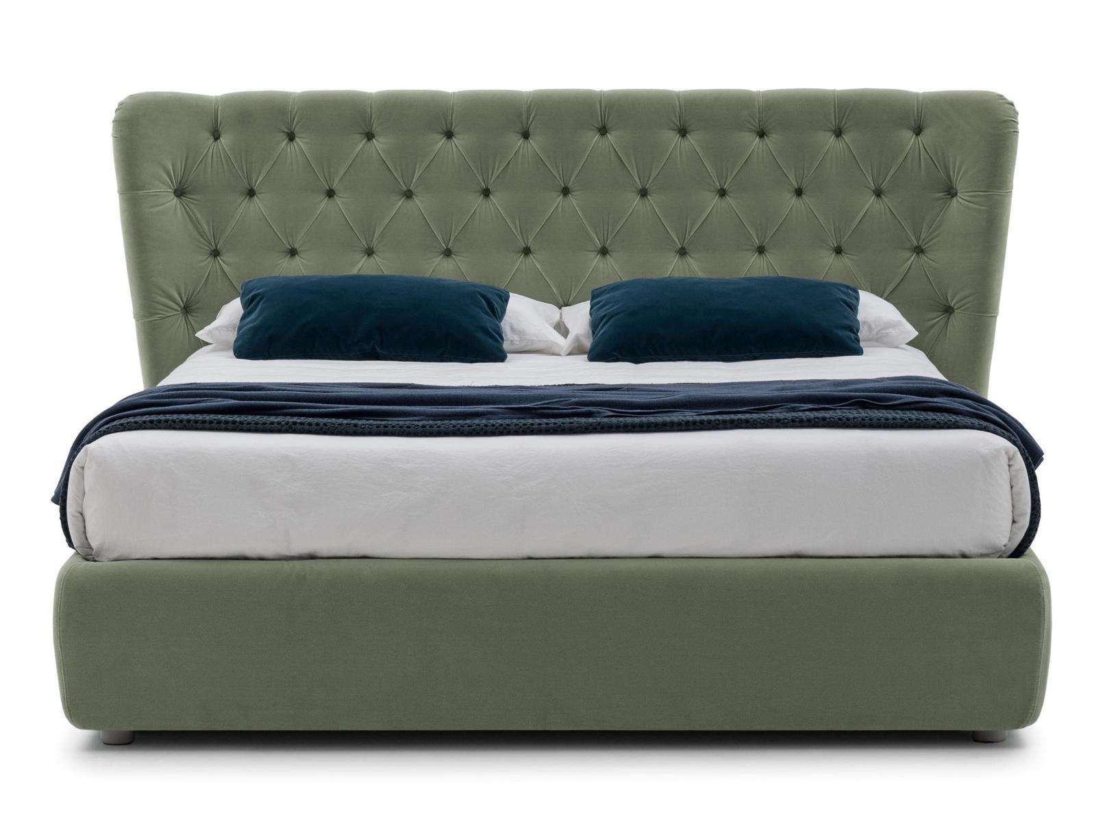 Storage bed with tufted headboard | Selene by Bolzan letti