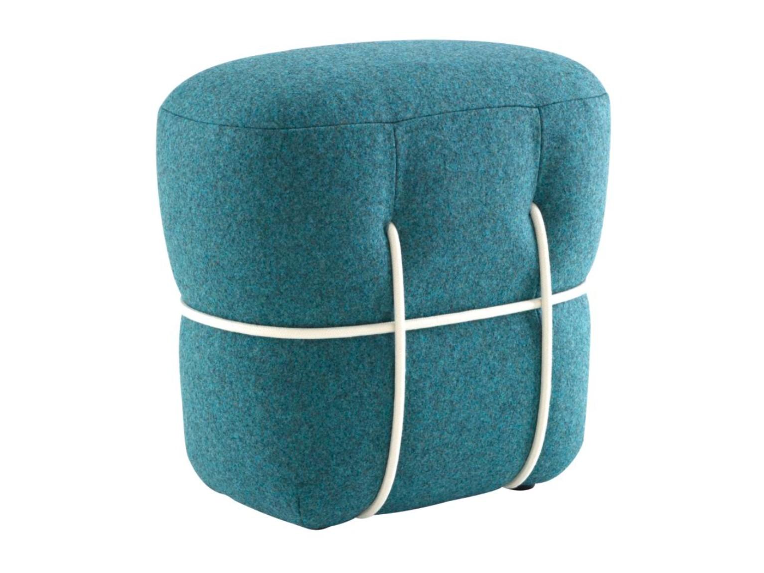 Upholstered rectangular fabric pouf | Lace by Ligne Roset