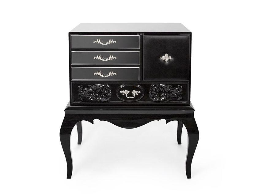 Mahogany bedside table with drawers | Brooklyn by Boca Do Lobo