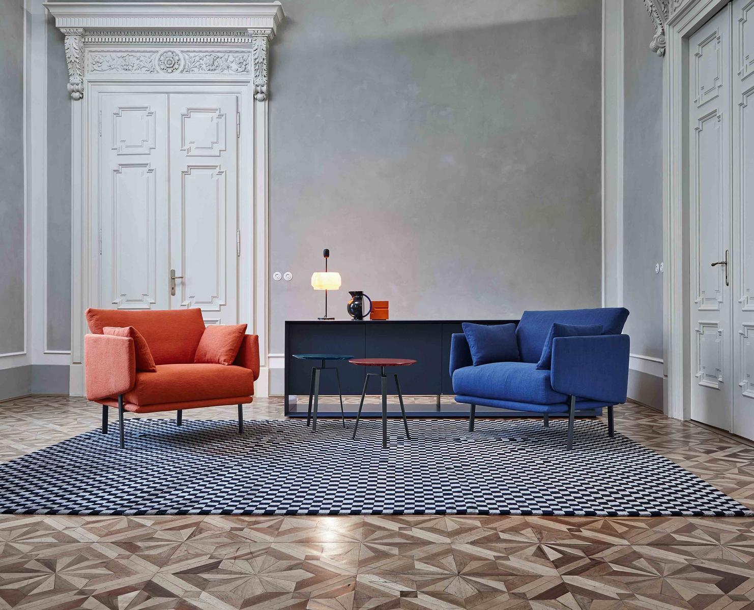 Upholstered armchair with armrests | Structure by Bonaldo