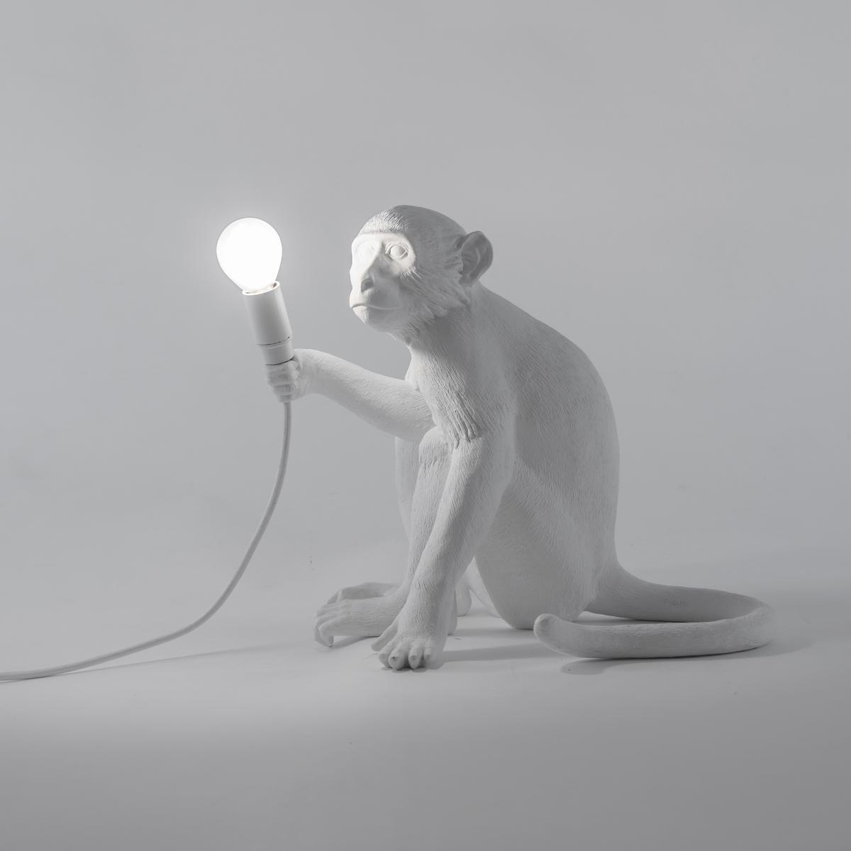LED resin table lamp | The Monkey Lamp Sitting by Seletti