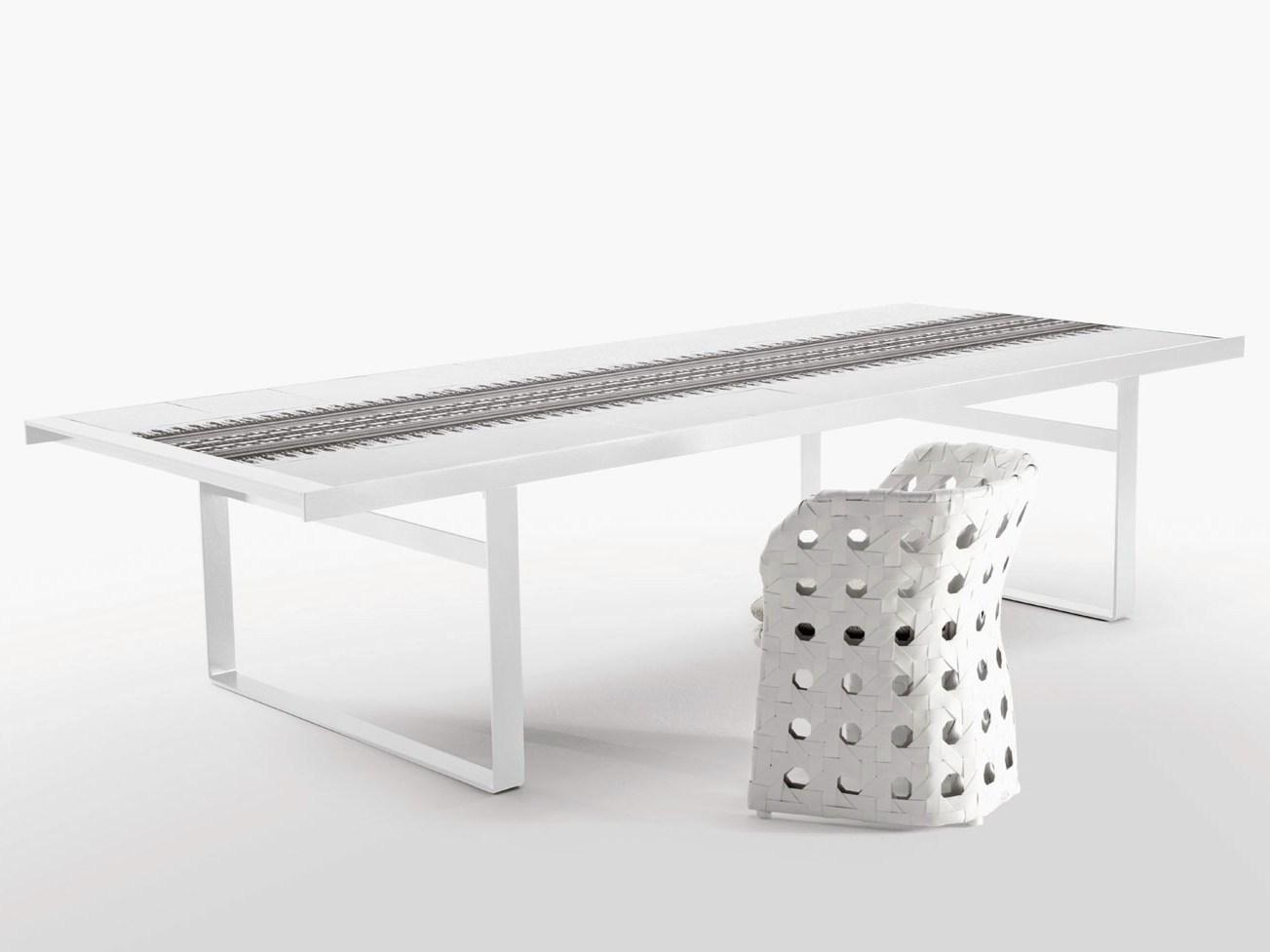 Rectangular porcelain stoneware garden table | Canasta by B&B Italia
