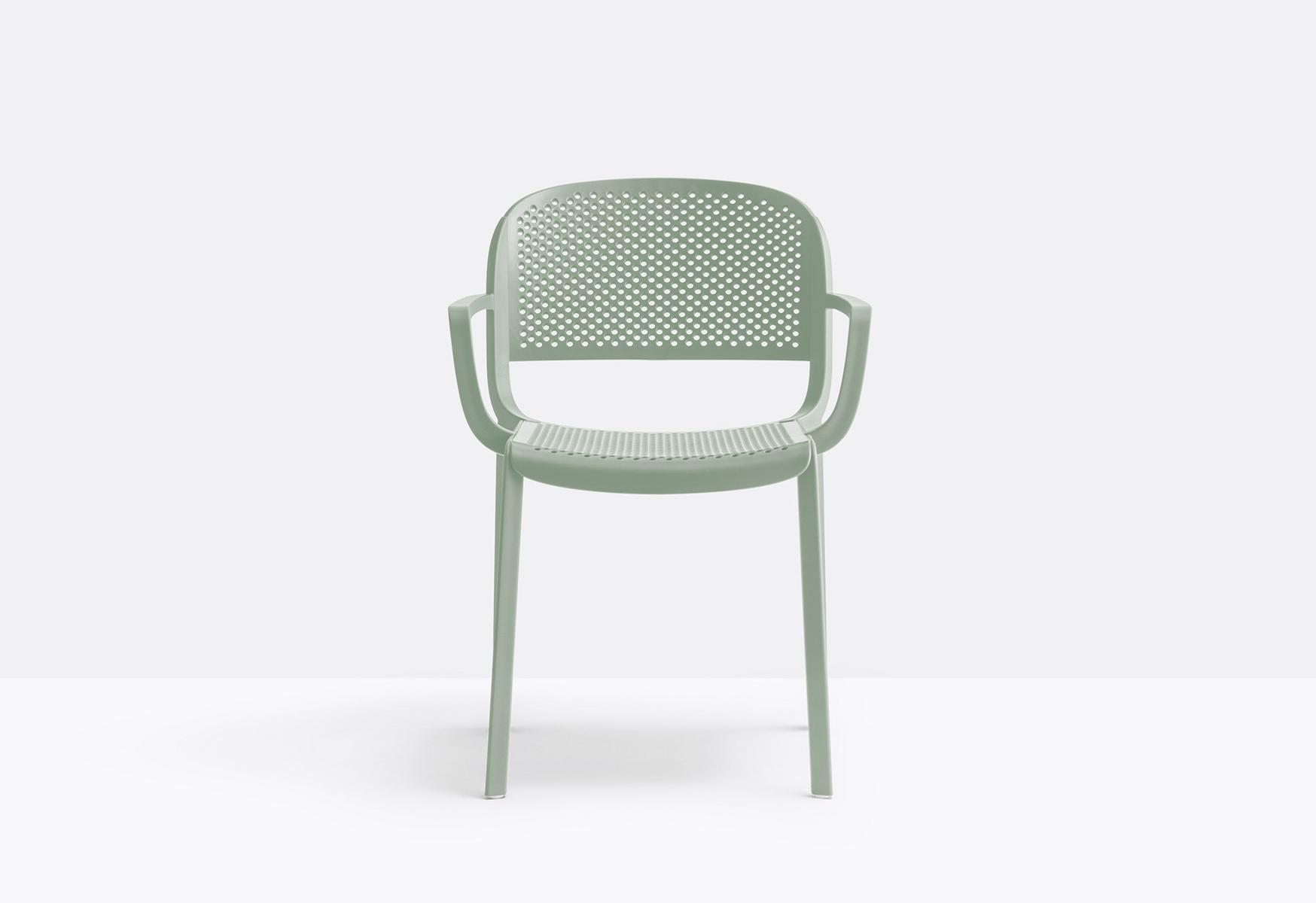 Polypropylene chair with armrests | Dome 266 by Pedrali