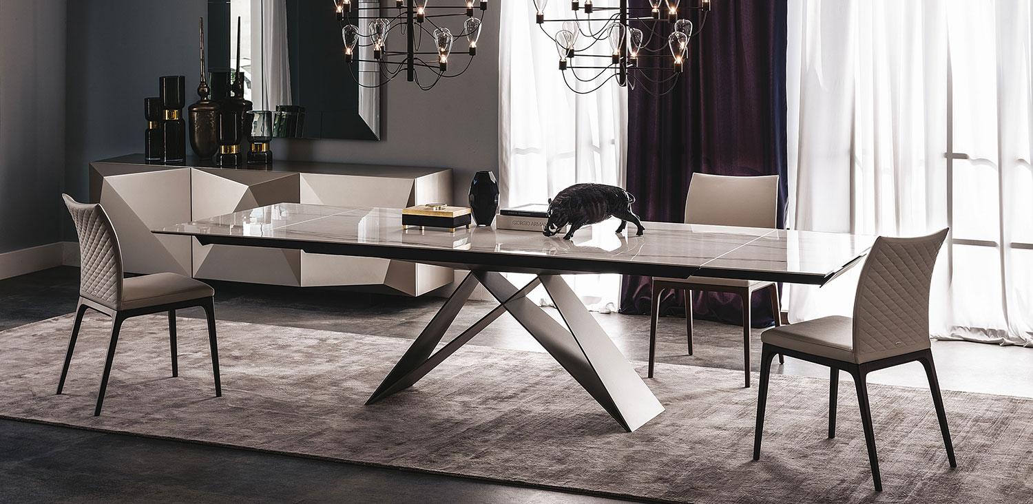 Rectangular metal table | Premier Keramik Drive by Cattelan Italia