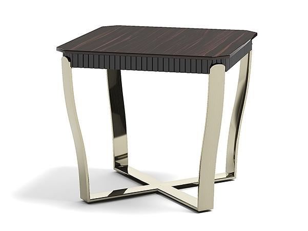 Square steel and wood coffee table | Aristo Lq by Capital Collection